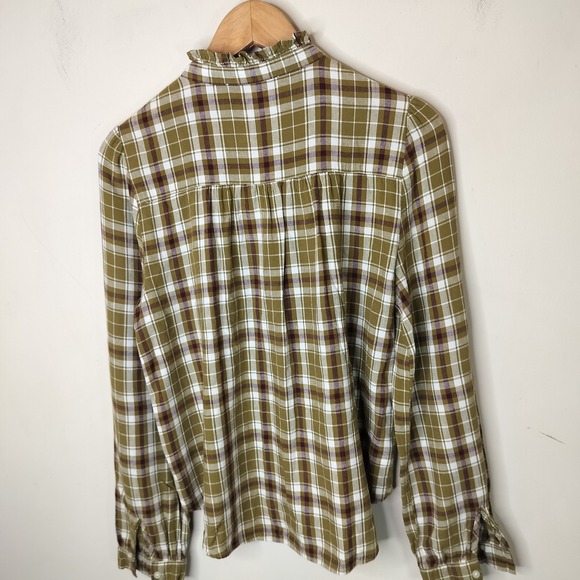 Ann Taylor LOFT Plaid Ruffled Shirt - Picture 10 of 10